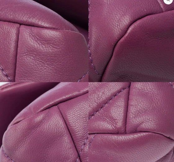 Bag 19 Purple Quilted Lambskin Leather Shoulder Bag
