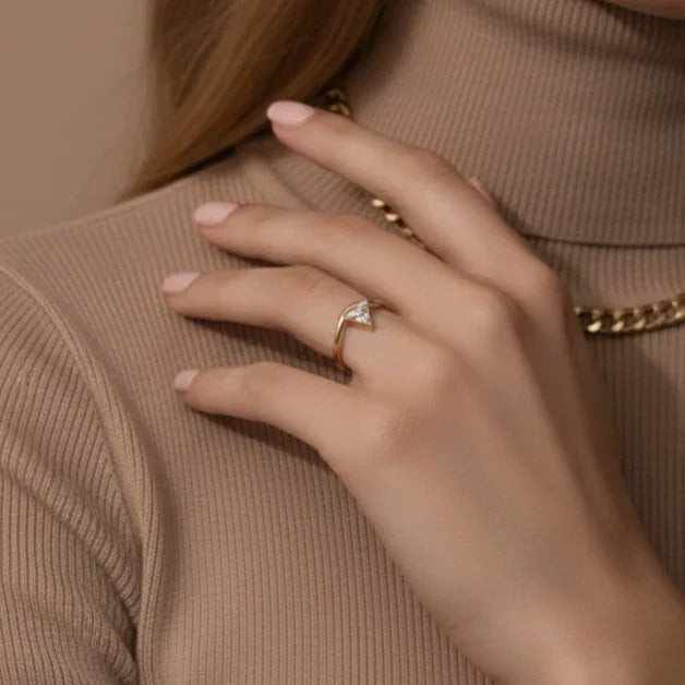Prisma Diamond Gold Ring