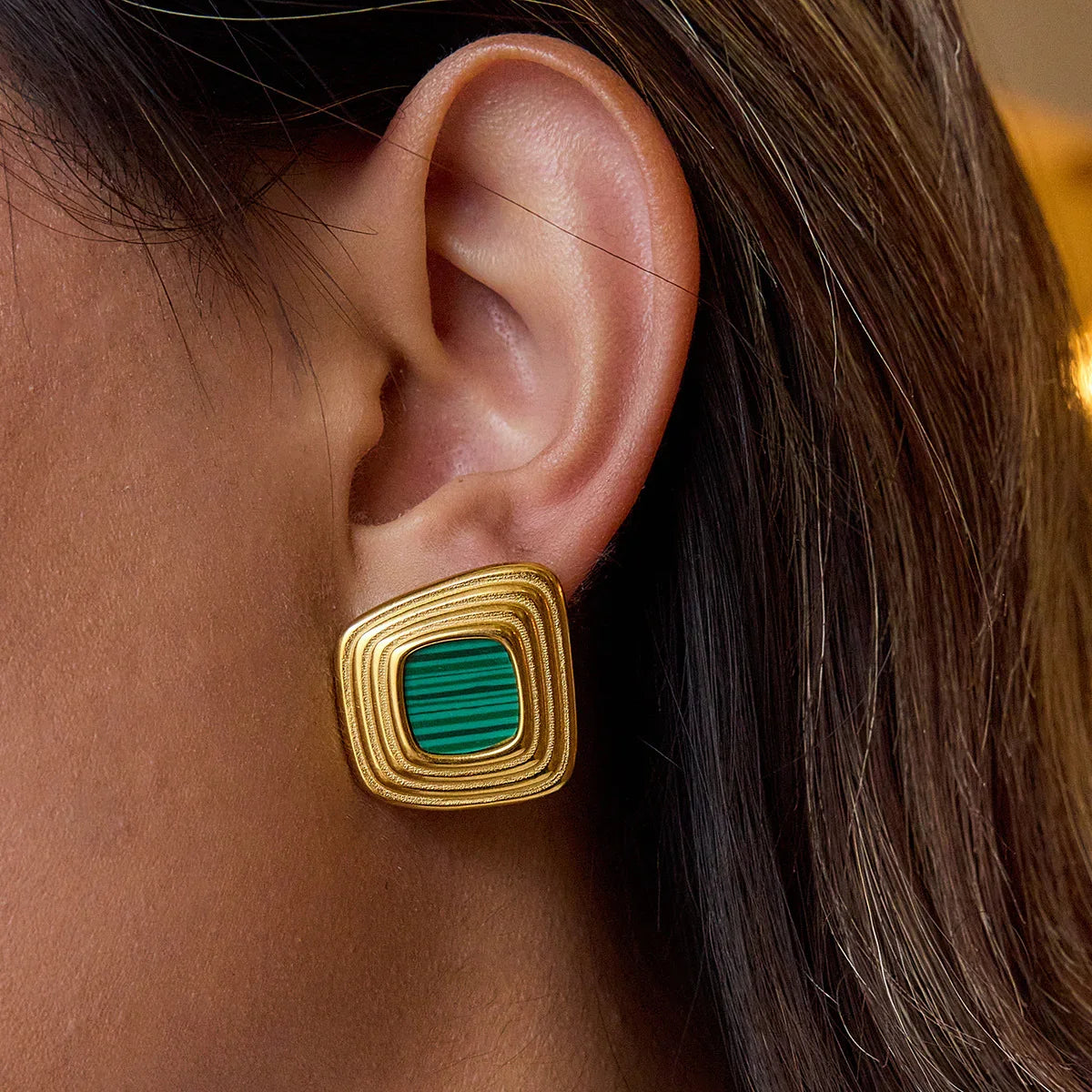 Sylvie Geometric Gold Earrings