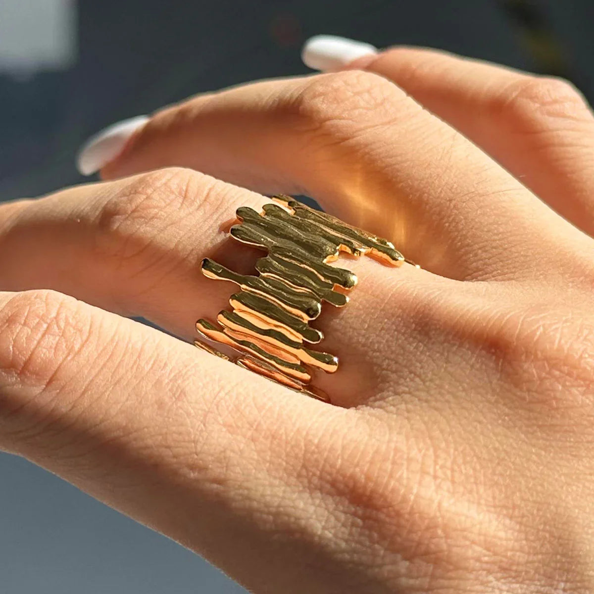 Zoella Abstract Gold Ring