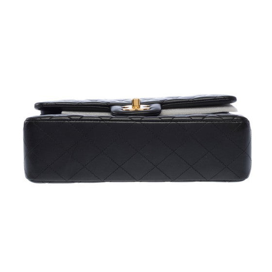 Classic Black Quilted Leather Small Bag with Gold Chain